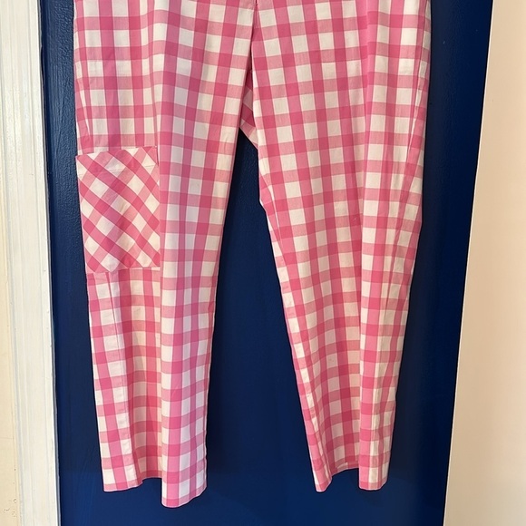 Women’s LILLY PULITZER Pink & White Check Gingham Crop Capri Pants Size 10 - Picture 3 of 8